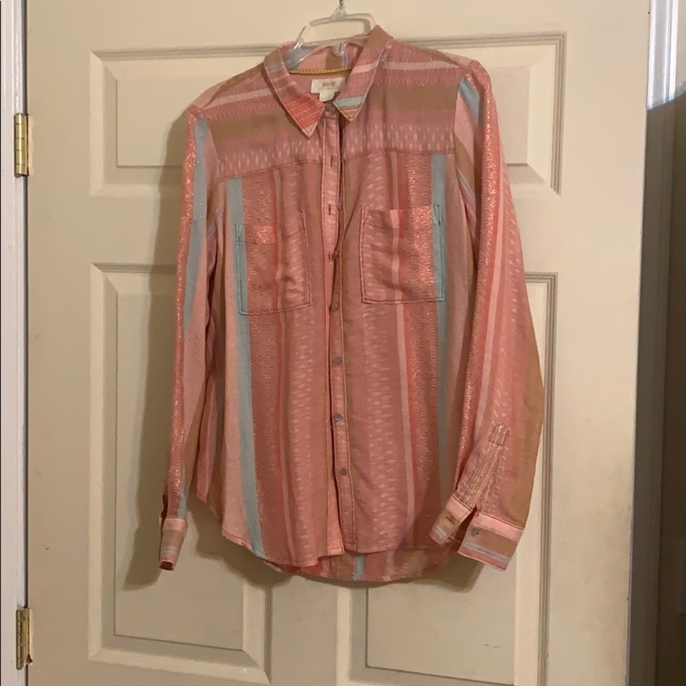 Pink flannel shirt